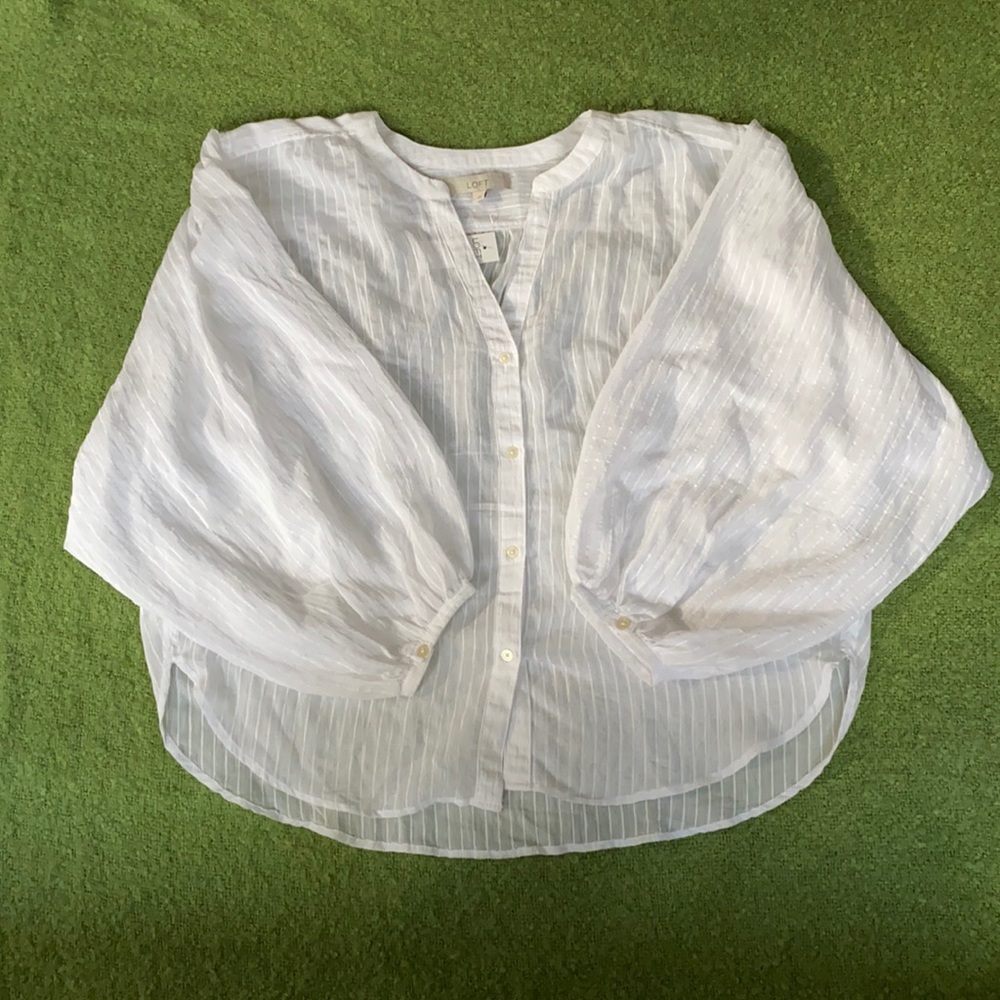 Loft white blouse